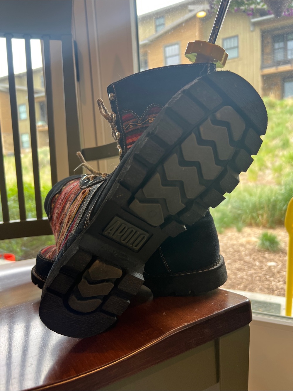 Colorful Aztec Pattern Lace-Up Boots - Picture 3 of 3